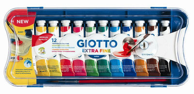 Giotto Tempera Extra in tubetto 12 ml Scatola 12pz Colori assortiti