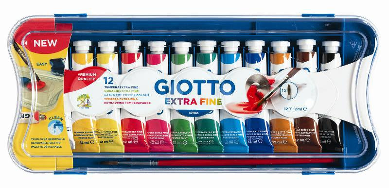 Giotto Tempera Extra in tubetto 12 ml Scatola 12pz Colori assortiti Fila