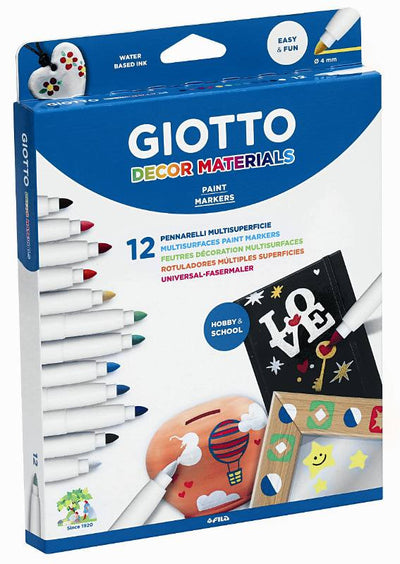 Giotto Decor Materials Astuccio appendibile 12 pz Colori assortiti