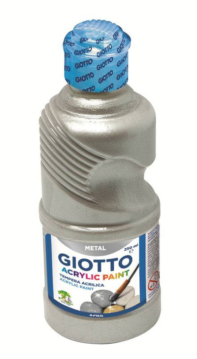 Giotto Tempera Acrilica 250 ml Flacone 250ml Argento Fila