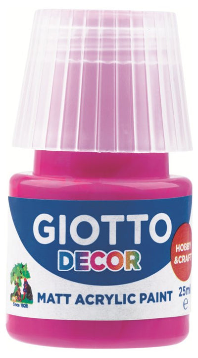 Giotto Decor Acrylic effetto opaco - 25 ml In confezione 6x25 ml Magenta Fila