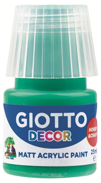 Giotto Decor Acrylic effetto opaco - 25 ml In confezione 6x25 ml Verde smeraldo Fila