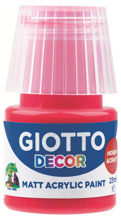 Giotto Decor Acrylic effetto opaco - 25 ml In confezione 6x25 ml Rosso Vermiglione Fila