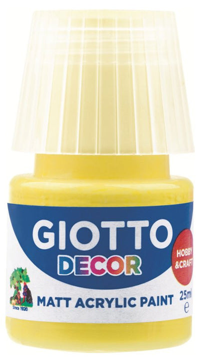 Giotto Decor Acrylic effetto opaco - 25 ml In confezione 6x25 ml Giallo primario Fila