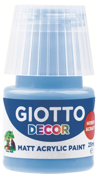 Giotto Decor Acrylic effetto opaco - 25 ml In confezione 6x25 ml Azzurro cielo Fila