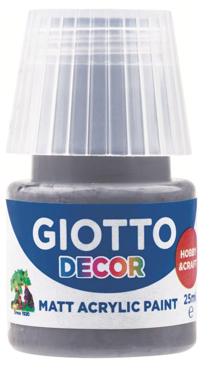 Giotto Decor Acrylic effetto opaco - 25 ml In confezione 6x25 ml Grigio scuro Fila