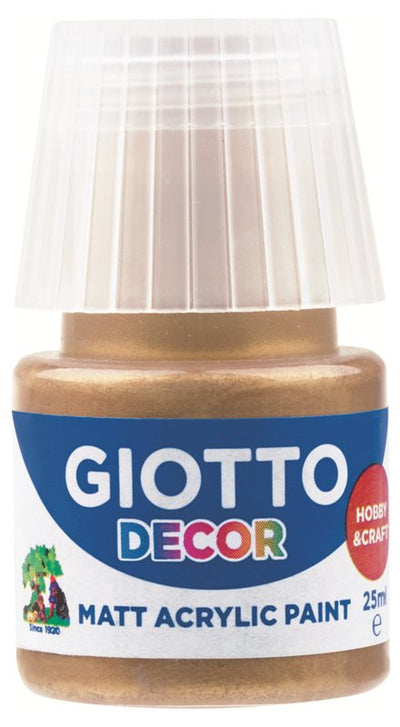 Giotto Decor Acrylic effetto opaco - 25 ml In confezione 6x25 ml Oro Fila