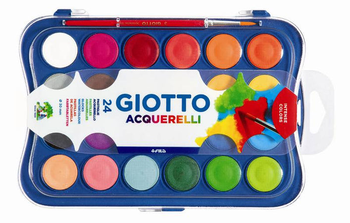 Giotto Acquerelli Diametro 30 mm Confezione 24 colori Fila