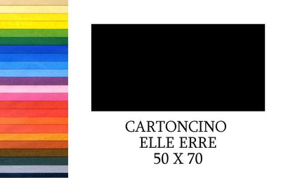 ELLE-ERRE 70x50 NERO (20FF) 220G/M2 Cartoncino da Disegno Fedrigoni Spa (Fabriano)