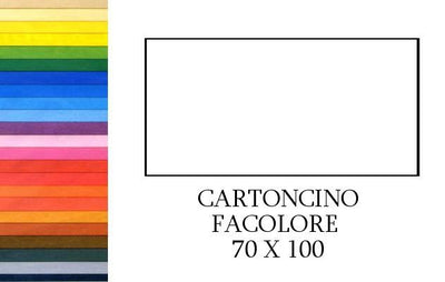 FACOLORE 70x100 BIANCO (10FF) 200G/M2 Cartoncino Colorato Fedrigoni Spa (Fabriano)