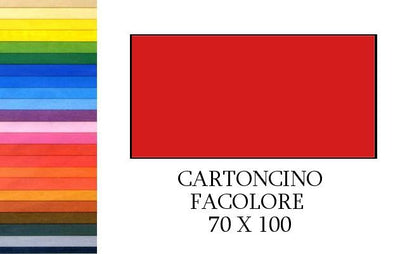 FACOLORE 70x100 ROSSO (10FF) 200G/M2 Cartoncino Colorato Fedrigoni Spa (Fabriano)