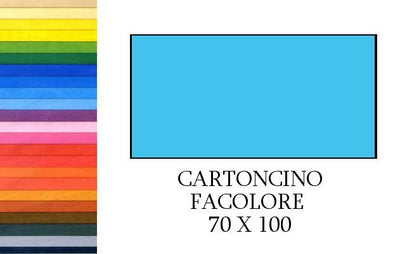 FACOLORE 70x100 AZZURRO (10FF) 200G/M2 Cartoncino Colorato Fedrigoni Spa (Fabriano)