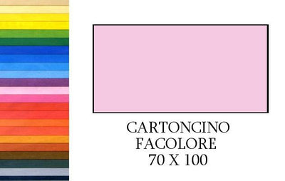 FACOLORE 70x100 ROSA (10FF) 200G/M2 Cartoncino Colorato