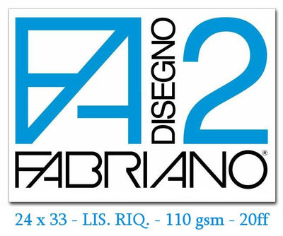 Album da disegno F2 24x33 110g/m2 LISCIO RIQUADRATO (20 fogli) Fedrigoni Spa (Fabriano)