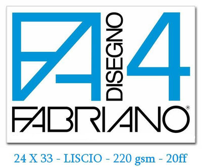 Album da disegno F4 24x33 220g/m2 LISCIO (20 fogli) Fedrigoni Spa (Fabriano)