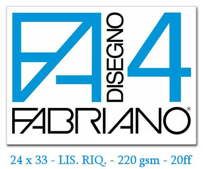 Album da disegno F4 24x33 220g/m2 LISCIO RIQUADRATO (20 fogli) Fedrigoni Spa (Fabriano)