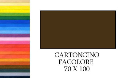 FACOLORE 70x100 CAFFE' (10FF) 200G/M2 Cartoncino Colorato