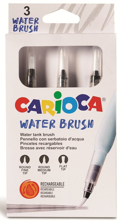 CARIOCA WATER BRUSH - ASTUCCIO 3 PENNELLI CON SERBATOIO Universal (Carioca)