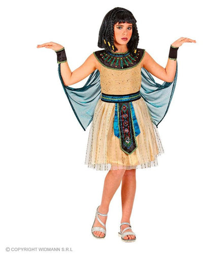 REGINA EGIZIANA (vestito con braccialetti e mantello) (116 cm / 4-5 Years)
