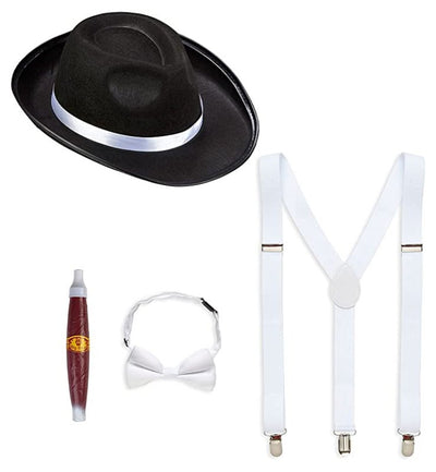 GANGSTER (cappello, bretelle, farfallino, sigaro) Widmann