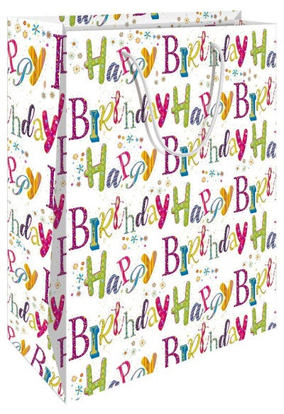 SHOPPER HAPPY BIRTHDAY C/FOIL f.to 31,5x45x12 XL Marpimar