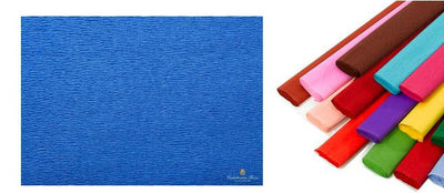 Rotolo di carta crespata 60gr colore Blu Mare - confezione da 10 pezzi Cartotecnica-Rossi