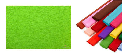 Rotolo di carta crespata 60gr colore Verde Mela - confezione da 10 pezzi Cartotecnica-Rossi