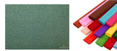 Rotolo di carta crespata 60gr colore Grigio Verde - confezione da 10 pezzi Cartotecnica-Rossi