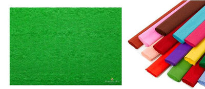 Rotolo di carta crespata 60gr colore Verde Prato - confezione da 10 pezzi Cartotecnica-Rossi