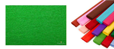 Rotolo di carta crespata 60gr colore Verde Basilico - confezione da 10 pezzi