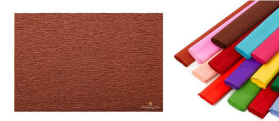 Rotolo di carta crespata 60gr colore Marrone - confezione da 10 pezzi Cartotecnica-Rossi