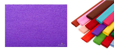 Rotolo di carta crespata 60gr colore Viola - confezione da 10 pezzi Cartotecnica-Rossi