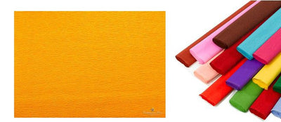 Rotolo di carta crespata 60gr colore Arancio Intenso - confezione da 10 pezzi Cartotecnica-Rossi