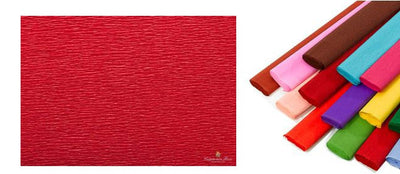 Rotolo di carta crespata 60gr colore Rosso - confezione da 10 pezzi Cartotecnica-Rossi