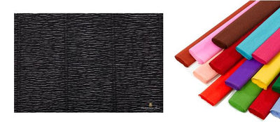 Rotolo di carta crespata 60gr colore Nero - confezione da 10 pezzi Cartotecnica-Rossi