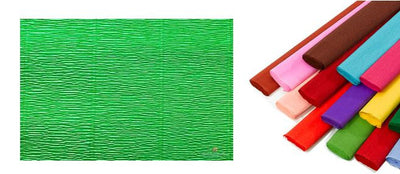 Rotolo di carta crespata 180gr colore Verde - confezione da 5 pezzi Cartotecnica-Rossi