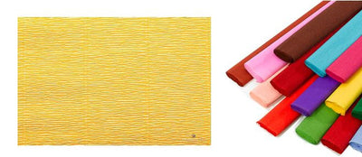 Rotolo di carta crespata 180gr colore Giallo - confezione da 5 pezzi Cartotecnica-Rossi