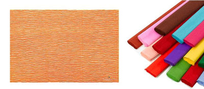 Rotolo di carta crespata 180gr colore Arancione - confezione da 5 pezzi Cartotecnica-Rossi