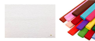 Rotolo di carta crespata 180gr colore Bianco Panna - confezione da 5 pezzi