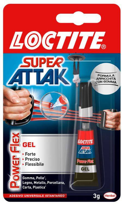Blister tubetto Super Attak Flex Gel 3gr - Espositore da 24 pezzi Henkel-Loctite