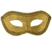 Maschera oro in plastica con glitter in busta c/cav. Carnival-Toys