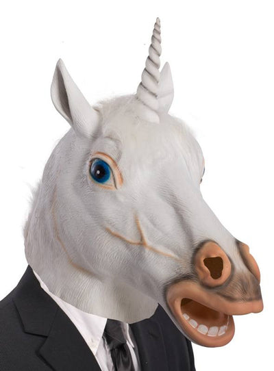 Maschera unicorno in lattice c/cav. Carnival-Toys