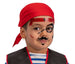 Cartella decorazioni adesive viso pirata in busta su cartoncino Carnival-Toys
