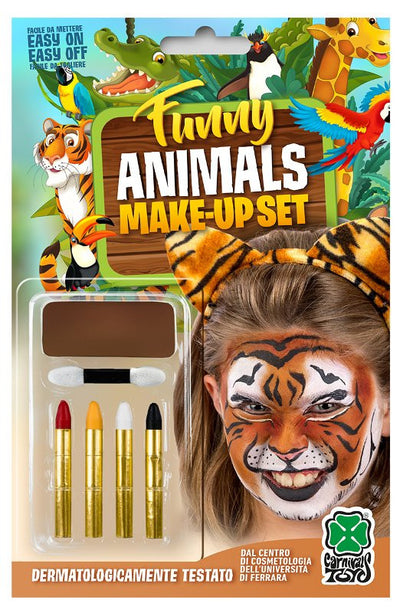 Fondotinta tigre + 4 matite in blister Carnival-Toys