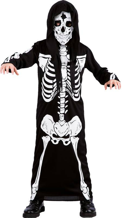 Costume tunica scheletro tg.VI in busta c/gancio Carnival-Toys