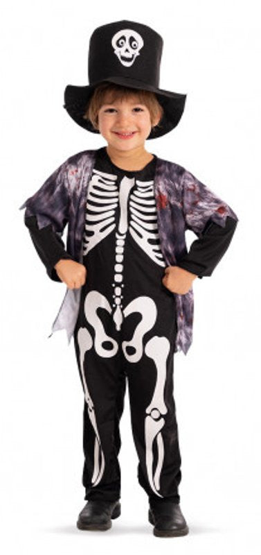 Costume scheletrino straccione tg.IV in busta c/gancio Carnival-Toys