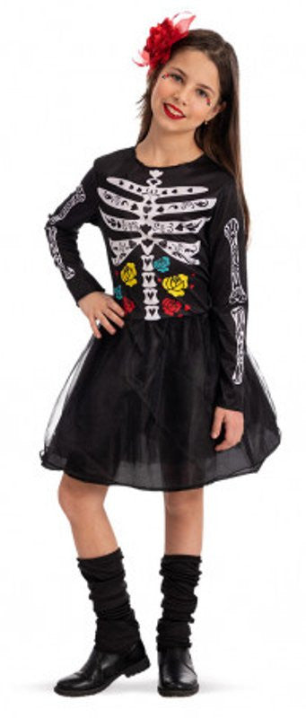 Costume streghetta scheletro tg.VII in busta c/gancio Carnival-Toys