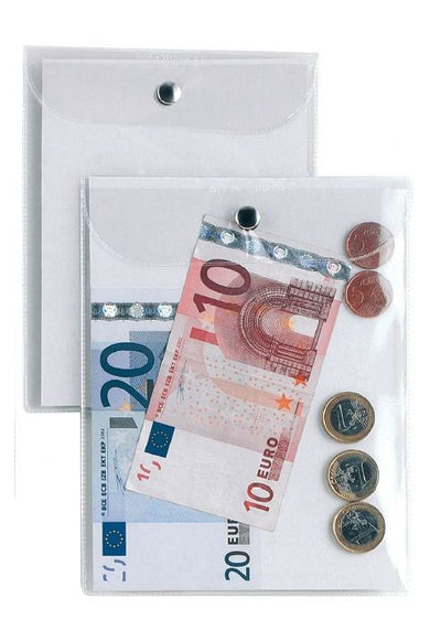 Buste trasparenti con bottone misura 13x18 cm - confezione da 40 pezzi