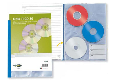 Album porta CD/DVD formato A4 10 pagine 3 cd per pagina - copertina personalizzabile