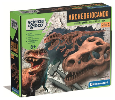 Archeogiocando - Dig Kit T-Rex 2in1 Clementoni